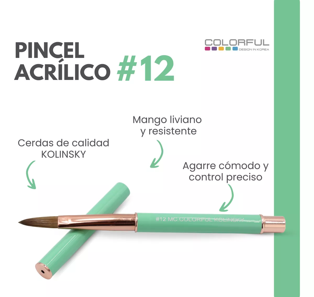 Pincel #12 Green Life, Colorful